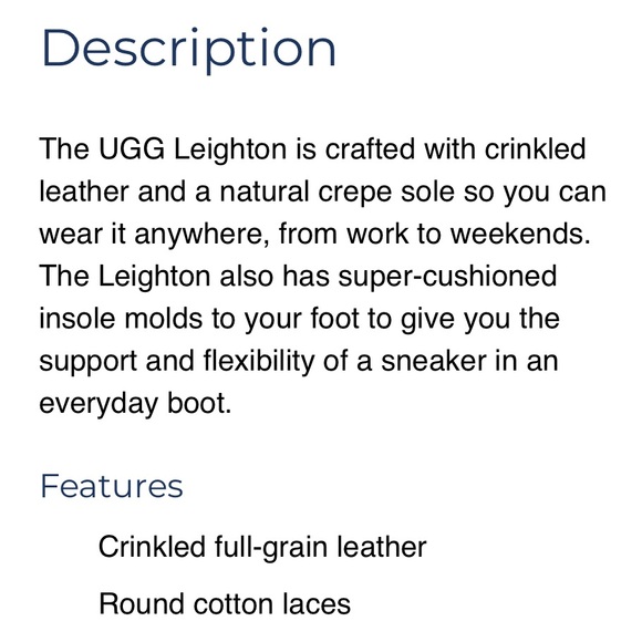 UGG Men’s Leighton Leather Lace Up Chukka Boot W/Gum Sole. Black. Size 8. EUC. - Picture 13 of 13